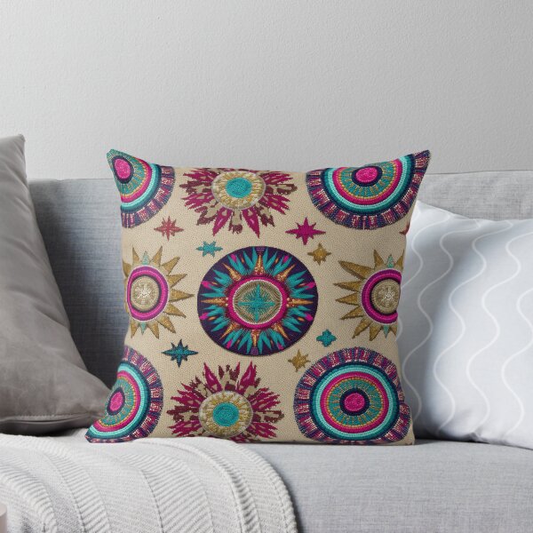 Item preview, Radiant Rosette Mandalas on Cream Background designed and sold by Moisky Patterns.