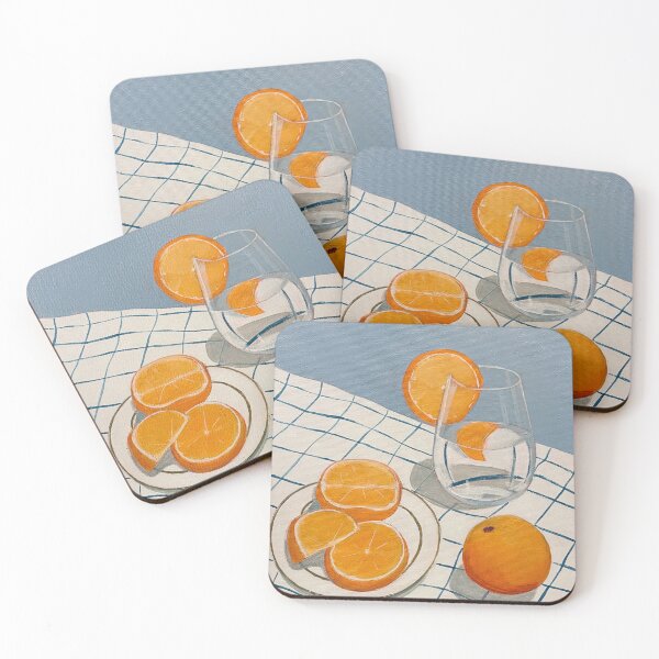 Item preview, Oranges on a vintage plate  designed and sold by Daniella  D’Cruz.