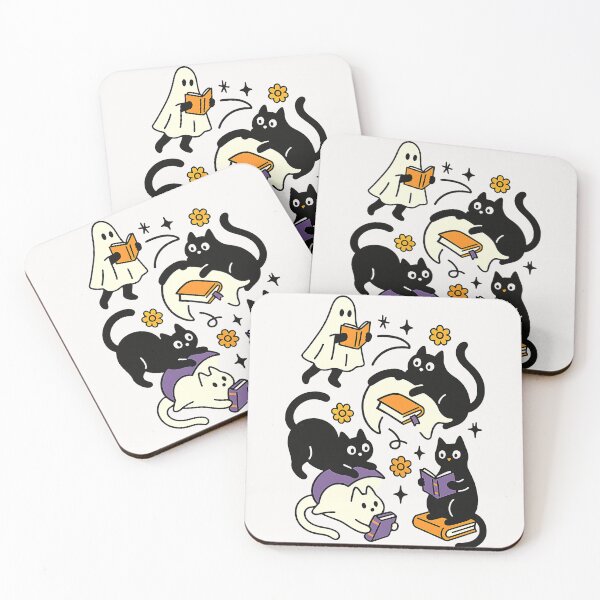 Item preview, Cute Ghost Cat Reading Books Lover Bookish Halloween Spooky designed and sold by cawtoon.