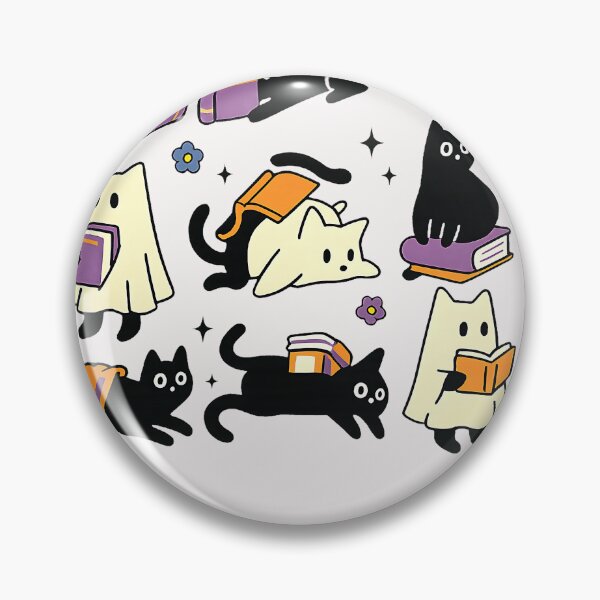 Artikelvorschau, Süße Geisterkatze, die Bücher liest, Liebhaber, Bücherwurm, Halloween, gruselig entworfen und verkauft von cawtoon.