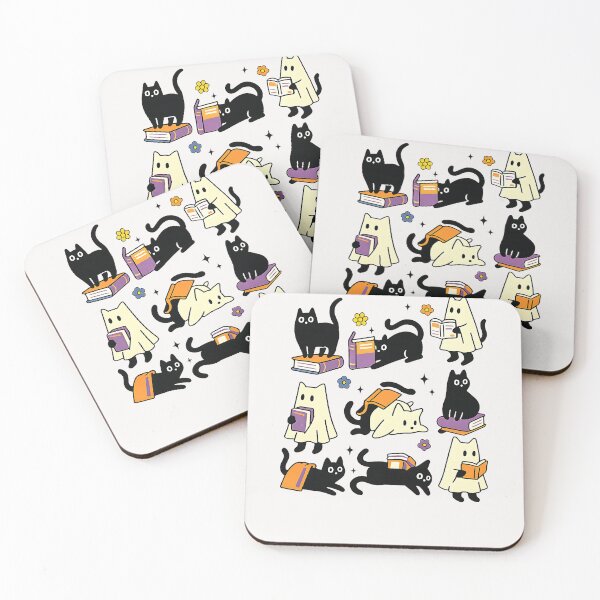 Item preview, Cute Ghost Cat Reading Books Lover Bookish Halloween Spooky designed and sold by cawtoon.