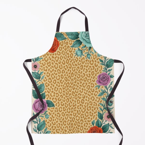 Item preview, Floral Leopard Print Pattern with Vintage Roses designed and sold by weirdfishes123.