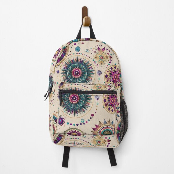 Item preview, Solar Mandalas with Beaded Detail on Cream designed and sold by Moisky Patterns.