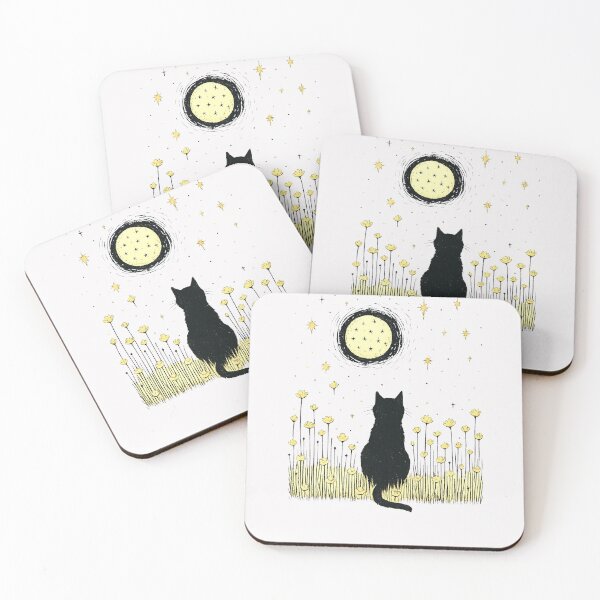 Item preview, Floral Black Cat Moon Halloween Cottagecore Aesthetic designed and sold by cawtoon.