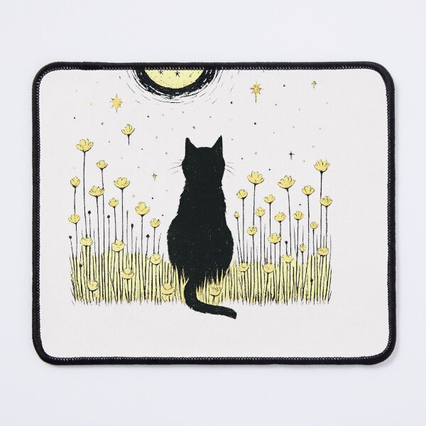 Item preview, Floral Black Cat Moon Halloween Cottagecore Aesthetic designed and sold by cawtoon.