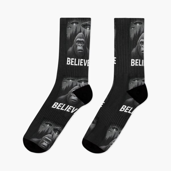 Item preview, Believe Bigfoot Sasquatch Alien UFO Funny designed and sold by cawtoon.