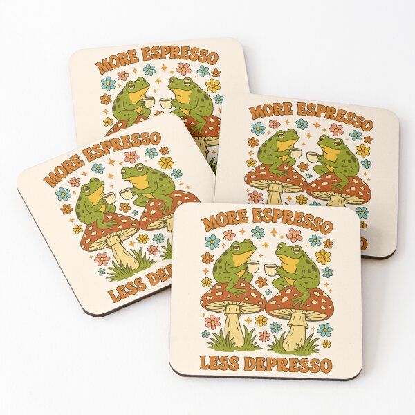 Item preview, More Espresso, Less Depresso Frogs. designed and sold by Harley-Smok.