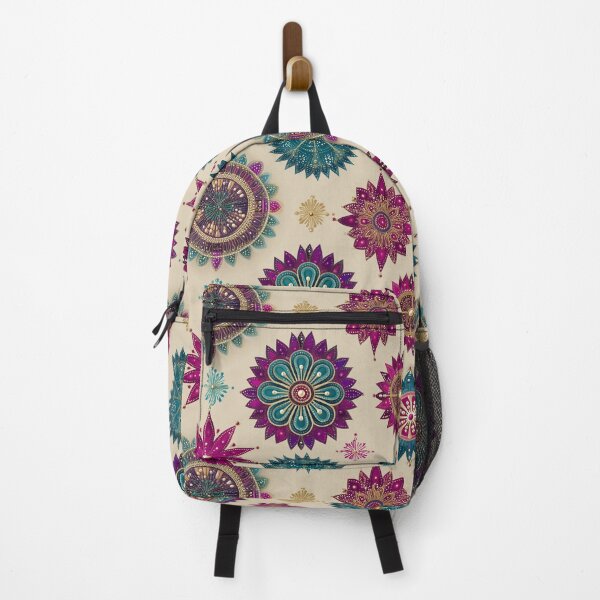 Item preview, Ornamental Starflowers in Fuchsia and Teal designed and sold by Moisky Patterns.