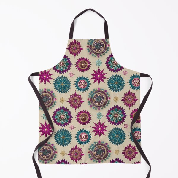 Item preview, Ornamental Starflowers in Fuchsia and Teal designed and sold by Moisky Patterns.