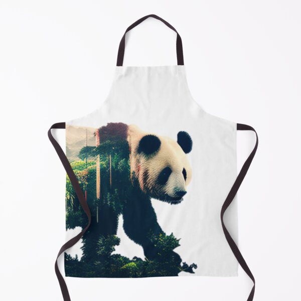 Item preview, Panda Forest Fusion Art Print designed and sold by ShadowAndSlate.