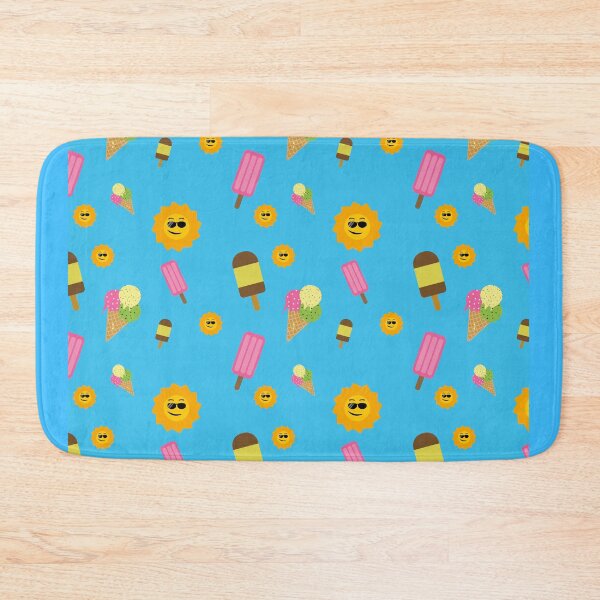 Item preview, Summer pattern with ice cream of different flavors and cheerful suns designed and sold by Martapp.