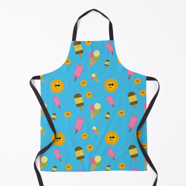 Item preview, Summer pattern with ice cream of different flavors and cheerful suns designed and sold by Martapp.