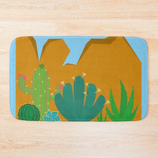 Item preview, Desert landscape with cacti of different types and mountains behind designed and sold by Sock Garden.