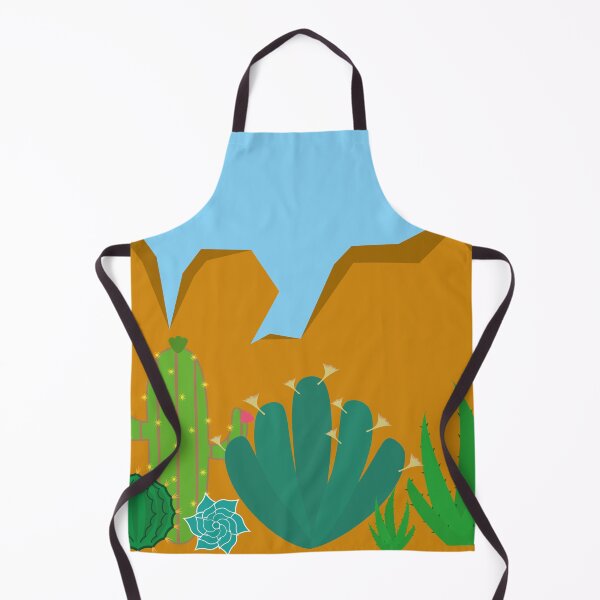Item preview, Desert landscape with cacti of different types and mountains behind designed and sold by Sock Garden.