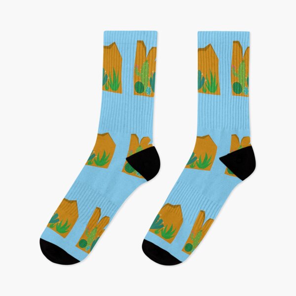 Item preview, Desert landscape with cacti of different types and mountains behind designed and sold by Martapp.
