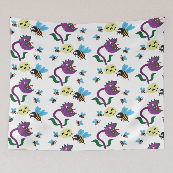 Item preview, Funny scene of bees and carnivorous plant designed and sold by Martapp.
