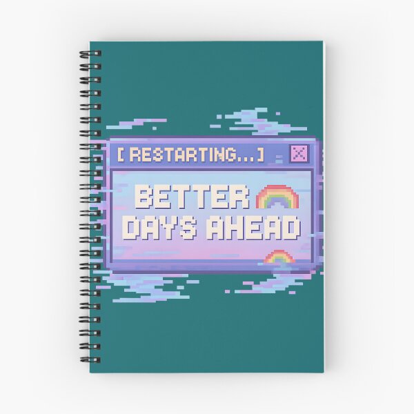 Item preview, [RESTARTING....] BETTER DAYS AHEAD – Pixel Art Hopeful Reboot Design designed and sold by Fongser.