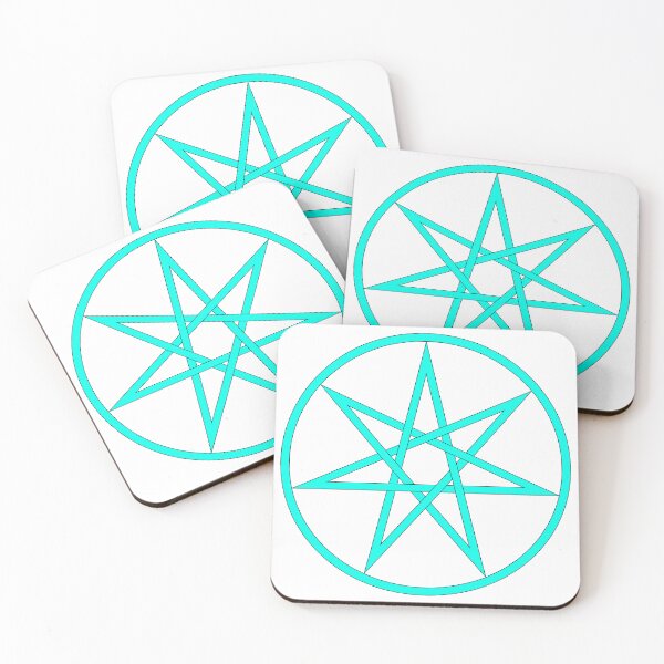 Item preview, Seven pointed star teal designed and sold by The Artless Archer.