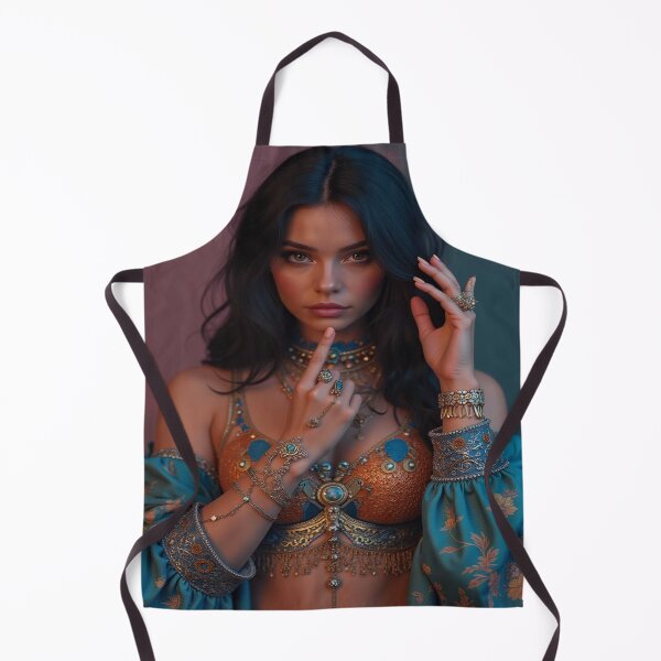 Item preview, Futuristic Elegance: Hyperrealistic portrait of a woman with ornate, colorful clothing designed and sold by FotoworldEdel.