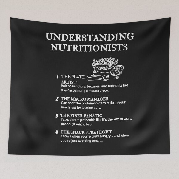 Item preview, Understanding Nutritionists – Funny Food & Wellness Definitions – Black designed and sold by PsyFlow35.