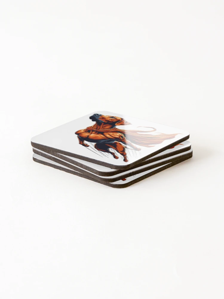 Thumbnail 4 of 5, Coasters (Set of 4), Super Dog Rhodesian Ridgeback RR Ridgie Gift designed and sold by Pineapple-Tree.