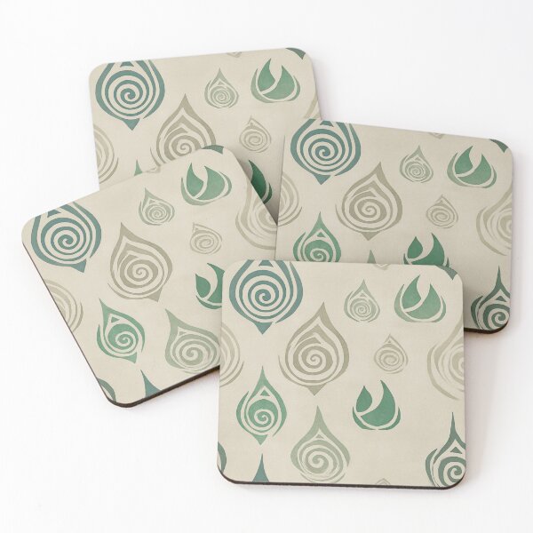 Item preview, Hand-Dyed style Spiral Drops in Moss and Jade designed and sold by Moisky Patterns.
