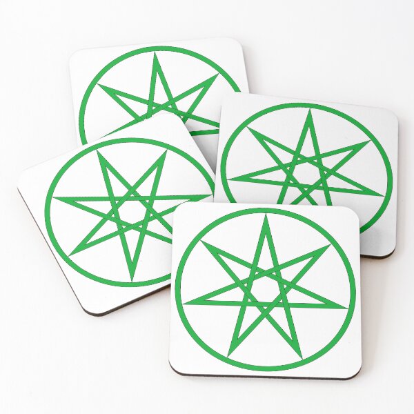 Item preview, Seven pointed star green designed and sold by The Artless Archer.