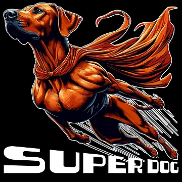 Artwork thumbnail, Super Dog Rhodesian Ridgeback RR Ridgie Gift by Pineapple-Tree