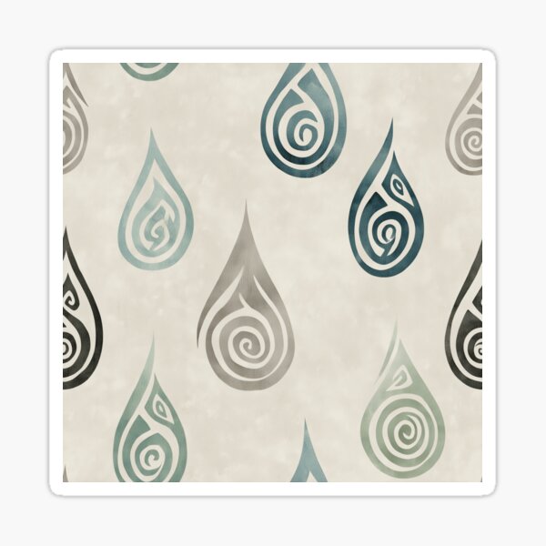 Item preview, Sacred Spiral Droplets with Marble Texture designed and sold by Moisky Patterns.