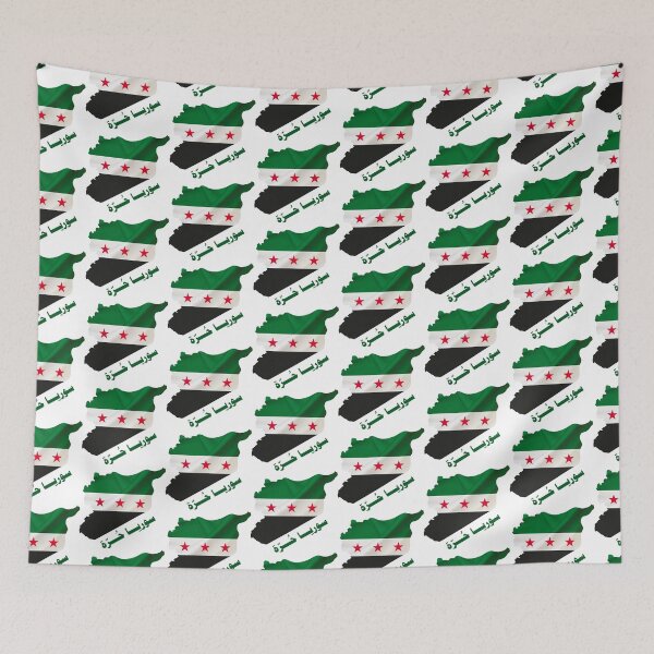 Item preview, Syria Independence Flag Map Arabic bright background designed and sold by Mo5tar.