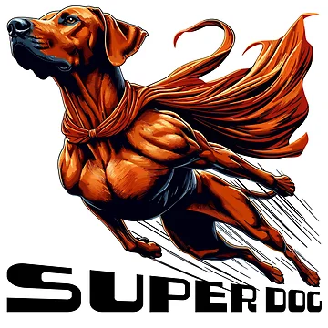 Artwork thumbnail, Super Dog Rhodesian Ridgeback RR Ridgie Gift by Pineapple-Tree