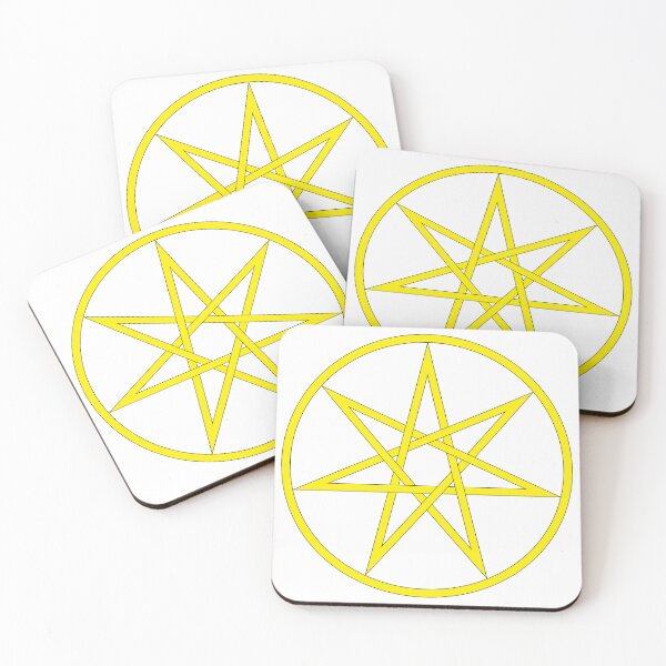 Item preview, Seven pointed star yellow designed and sold by The Artless Archer.