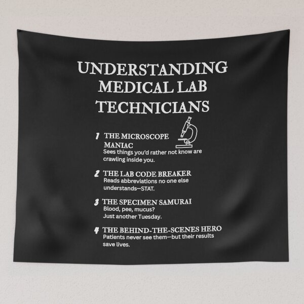 Item preview, Understanding Medical Lab Technicians – Funny Science-Behind-the-Scenes Definitions – Black designed and sold by PsyFlow35.