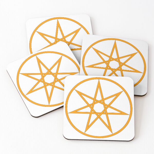 Item preview, Seven pointed star orange  designed and sold by The Artless Archer.