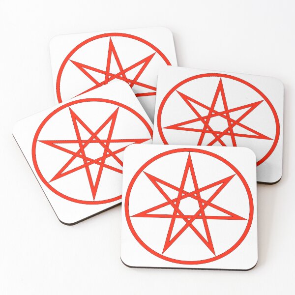 Item preview, Seven pointed star red designed and sold by The Artless Archer.
