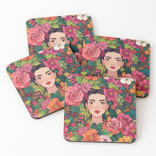 Item preview, Flowers Frida Kahlo designed and sold by CoolPixels.