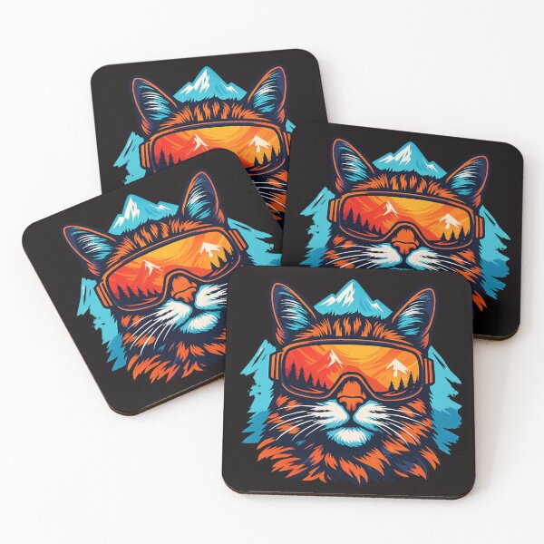 Item preview, Cool Cat Retro Sunglasses Mountain Vibe designed and sold by Tigerr3g.