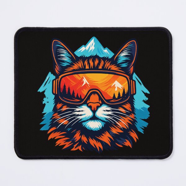 Item preview, Cool Cat Retro Sunglasses Mountain Vibe designed and sold by Tigerr3g.
