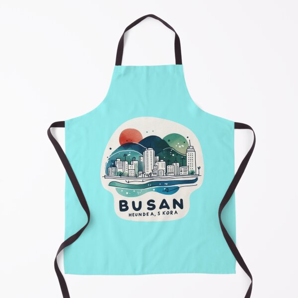 Item preview, Busan Haeundae South Korea Minimalist Watercolor Cityscape Sticker, designed and sold by PaintMeWorld.