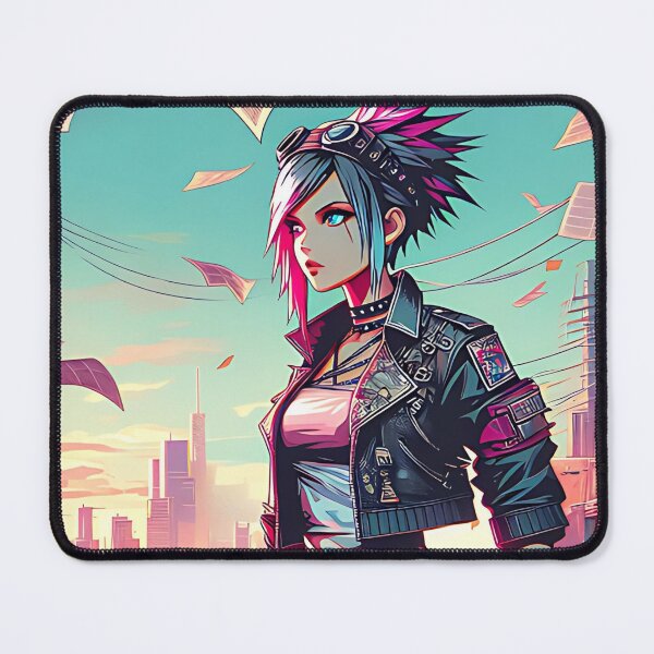 Item preview, Punk girl in anime style in an end-time metropolis designed and sold by Ultimate-Rabbit.