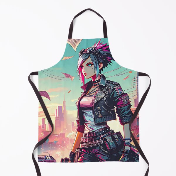 Item preview, Punk girl in anime style in an end-time metropolis designed and sold by Ultimate-Rabbit.