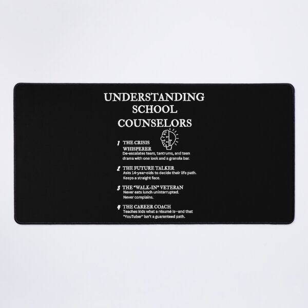 Item preview, Understanding School Counselors – Funny Education Life Definitions – Black designed and sold by PsyFlow35.