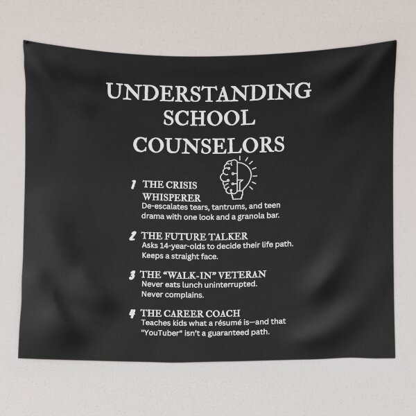 Item preview, Understanding School Counselors – Funny Education Life Definitions – Black designed and sold by PsyFlow35.