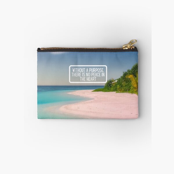 Item preview, Inspirational Beach Quote Design #3 – Without a Purpose There Is No Peace in the Heart – AI Photo Art for Mindful Living designed and sold by knalpot-design.