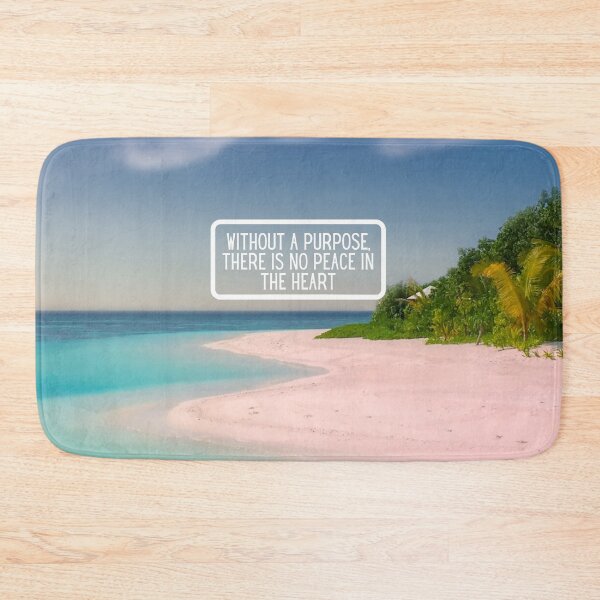 Item preview, Inspirational Beach Quote Design #3 – Without a Purpose There Is No Peace in the Heart – AI Photo Art for Mindful Living designed and sold by knalpot-design.