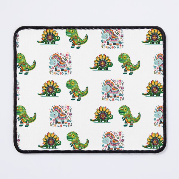 Item preview, Triceratops Stegosaurus T-Rex Dinosaurs STICKER/MAGNET PACK - Scandinavian Folk Art by heidiannemorris © designed and sold by FOLK ART FUSION.