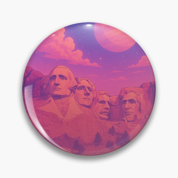 Item preview, Estética retro surrealista del Monte Rushmore designed and sold by Patternicity.