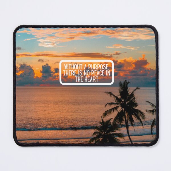 Item preview, Inspirational Beach Quote Design #4 – Without a Purpose There Is No Peace in the Heart – AI Photo Art for Mindful Living designed and sold by knalpot-design.