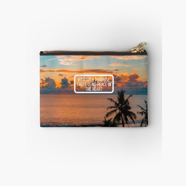 Item preview, Inspirational Beach Quote Design #4 – Without a Purpose There Is No Peace in the Heart – AI Photo Art for Mindful Living designed and sold by knalpot-design.