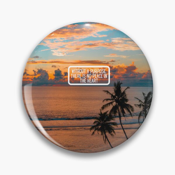 Item preview, Inspirational Beach Quote Design #4 – Without a Purpose There Is No Peace in the Heart – AI Photo Art for Mindful Living designed and sold by knalpot-design.
